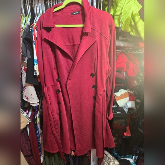 🍁🍂RED NWOT TORRID 2X TRENCH COAT - Picture 3 of 5